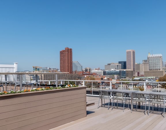 Harbor Hill - Rooftop deck with seating