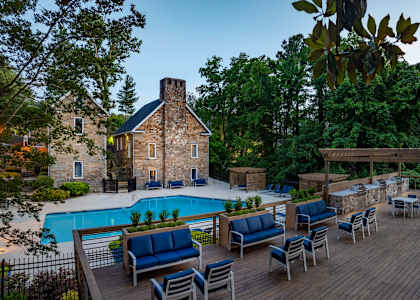 Seating Area at Mill House at East Cobb in Marietta, GA, 30067