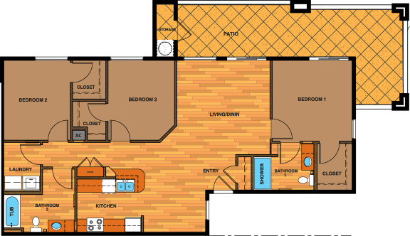Continental Reserve 3 Bedroom Floor Plan