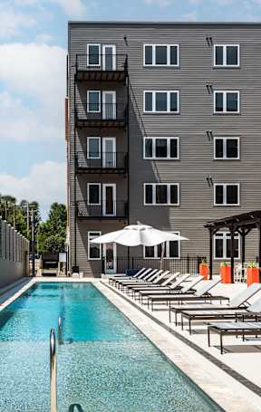A long rectangular pool at 2200 LaSalle, St Louis, MO, 63104