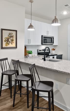 the heights on capitol hill apartments kitchen with island