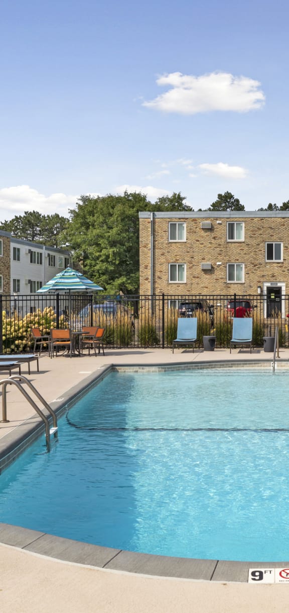 resort style pool at Silver Lake, New Brighton, Minnesota