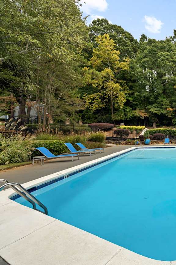 Large swimming pool at Mill House at East Cobb in Marietta, GA, 30067