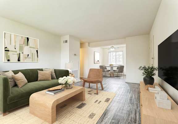 Courtyard With Green Space at The Fields of Silver Spring, Maryland