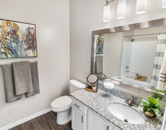 Bathroom With Vanity Lights at The Estates at Brentwood, Tennessee