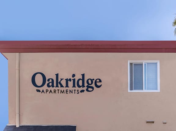 Property Signage at Oakridge Apartments, Antioch, CA