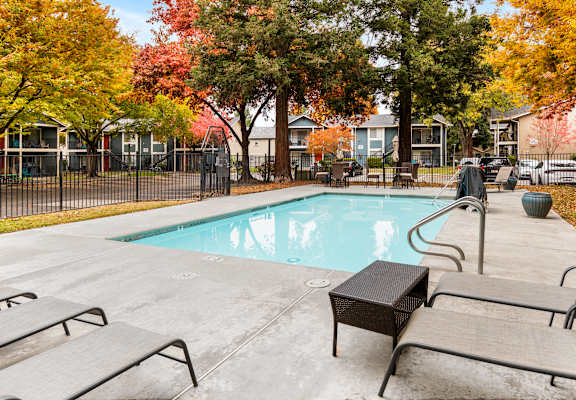 Clear Pool view at Redwood Cove Apartments, Chico