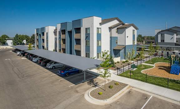 exterior view at the reserve at riverdale apartments in riverdale, nj