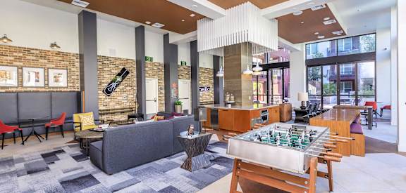 the lobby or reception area