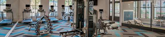 Spacious Gym at Pointe at Prosperity Village Apartments, Charlotte