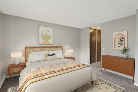 Master bedroom at Cedarvale Highlands Apartments, Eagan, MN 55122