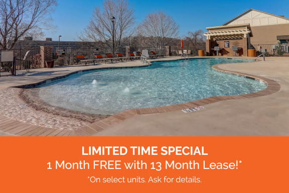 a 1 month free construction special with 13 month lease!