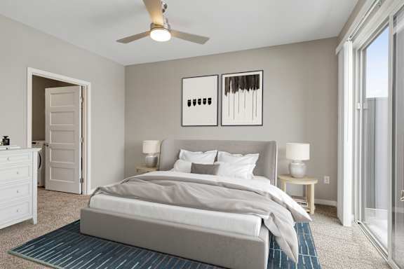 Wide Windows in the bedroom at Nuvelo at Parkside, Apple Valley
