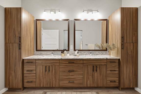Bathroom vanity at Nuvelo at Parkside, Minnesota, 55124
