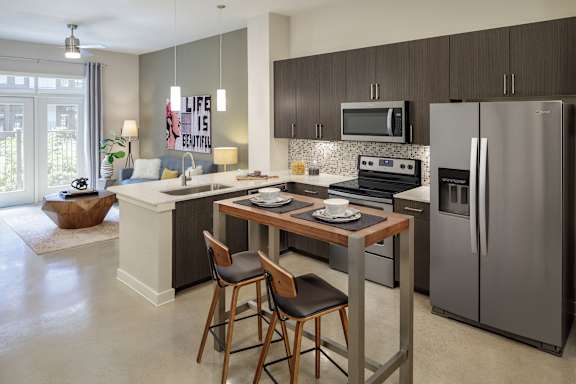 Fully Equipped Kitchen at The Baldwin at St. Paul Square, San Antonio