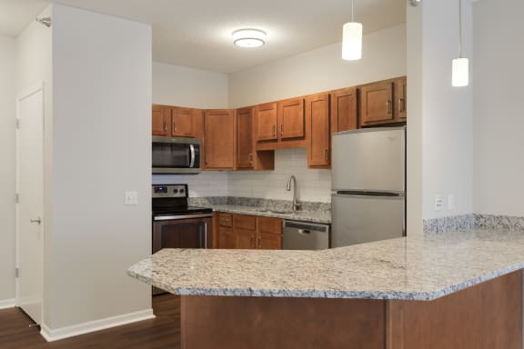 Kitchen with Ample Storage at Waterstone Place, Minnetonka, MN