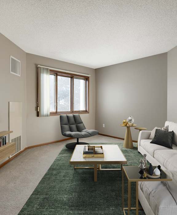 Living Room With TV at MacLaren Hill, Minnesota, 55108