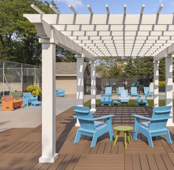Shaded Patio at The Edina Towers, Edina, MN