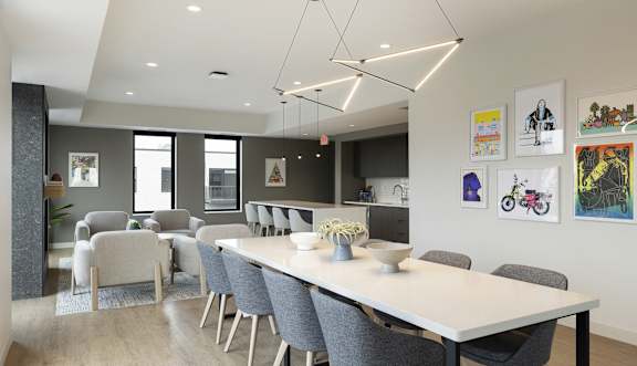 The Balsam on Broadway-Rooftop Clubroom Rendering