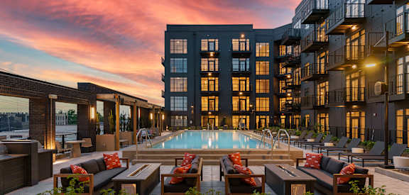 Outdoor Pool Lounge at Crossline in Columbus 43201
