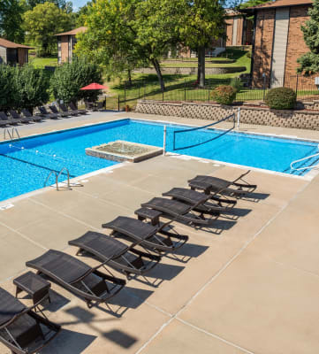Pool View at Whisper Hollow Apartments, Maryland Heights, MO
