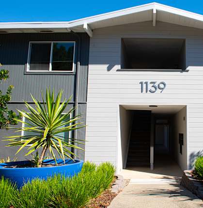 the front of a building with the number 130 on it