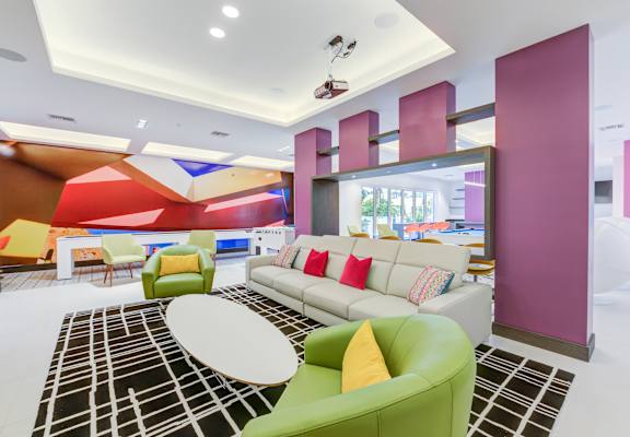 Lobby at Altis Little Havana Apartments in Miami