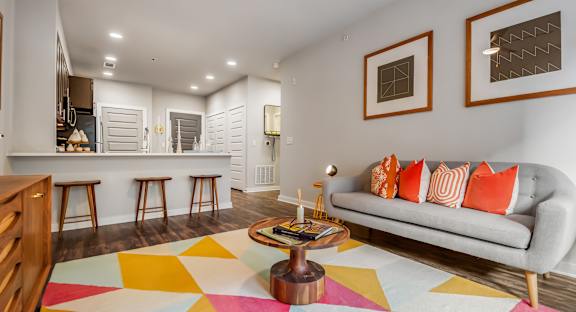 Living Room with Sliding Patio Door