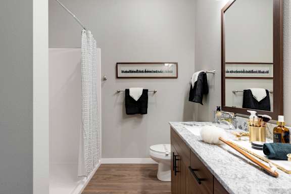 Modern Bathroom Layouts at Nuvelo at Parkside, Minnesota, 55124