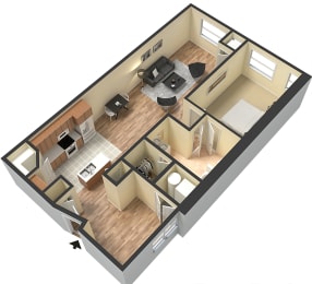  Floor Plan 1x1 A