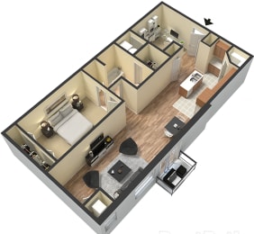  Floor Plan 1x1 +