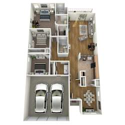 Floor Plan Villa Three Bedroom 2 Bath