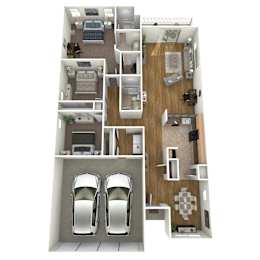  Floor Plan Villa Three Bedroom 2 Bath