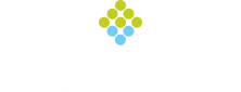 a group of yellow blue and green circles logo