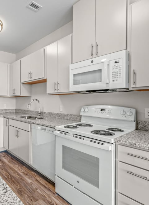 White Kitchen at Osprey Park 62+ Apartments, Kissimmee, FL, 34758