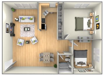 2 Bed Floor Plan at Enclave West Hartford / Parc West, West Hartford, Connecticut