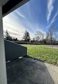 A basketball hoop stands in a grassy field.