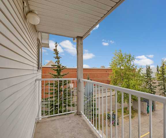 Balcony overlooking the property as Aspen Terrace. 