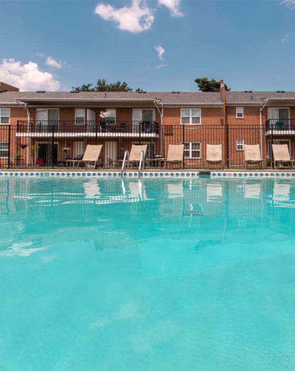 This is a photo of the swimming pool at Compton Lake Apartments in Mt. Healthy, OH.