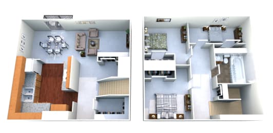 Floor Plan  Victoria Townhomes Three Bedrooms