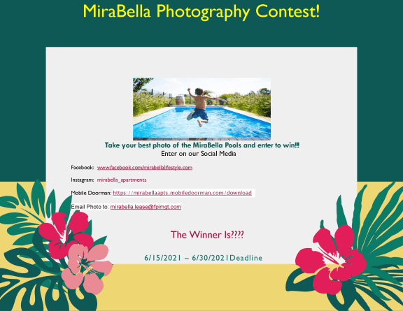 2021 Pool Contest at Mirabella Apartments, CA, 92203