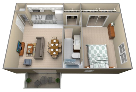 Floor Plan  1 Bedroom 1 bath