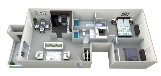 Chateau 2 Bed 2 Bath Floor plan at Northville Woods - Northville, MI, Northville, 48168