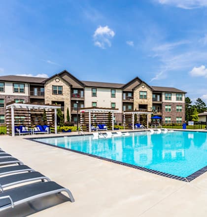 the swimming pool at our apartments