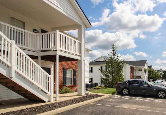 This is a photo of building exteriors at Washington Place Apartments in Miamisburg, Ohio in Washington Township.