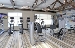 Fitness center with cardio and weight equipment | SoRoc on Maine