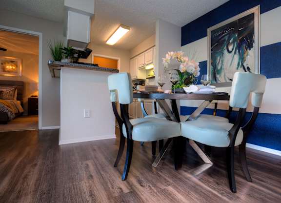 A separate dining area in each apartment home offers a place for family dinners or casual dining with friends.