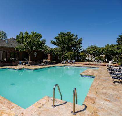 Resort inspired pool at Reflection Cove Apartments, Manchester, MO, 63021