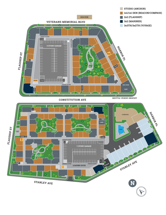 the map of the project at Harbor Pointe, Bayonne, New Jersey