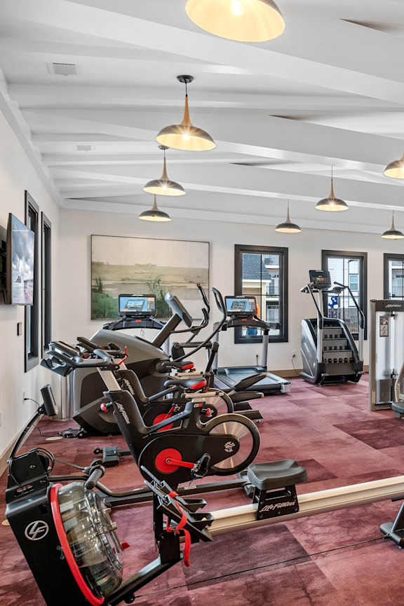 Fitness Room at 198 Milltown Apartments, Burlington, 27215